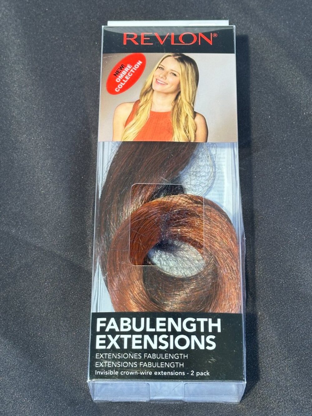 Revlon Fabulength 18 Inch Halo Hair Extensions Auburn Copper Ginger NWT